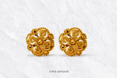 Ruchira Gold Culcutti Studs | Sona Sansaar